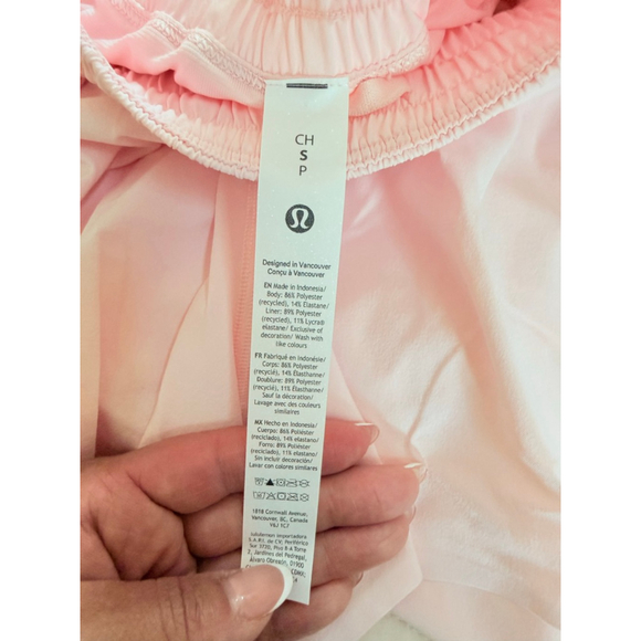 Women's Lululemon Pink Shake It Out High-Rise Run Shorts S - Picture 3 of 5